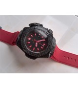 Hublot Big Bang King Diver 400m Automatic Watch-Black Dial Luminous Bar Markers-Red Rubber Strap