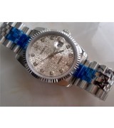 Rolex Datejust 36mm Swiss Automatic Watch-Grey Jubilee Dial Diamond Hour Markers-Stainless Steel Jubilee Bracelet 