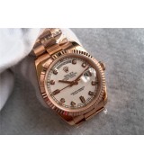 Rolex Day-Date Swiss Automatic Everose Gold Diamonds Markers