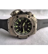 Hublot Big Bang King Diver 400m Automatic Watch-Black Dial Luminous Bar Markers-Black Rubber Strap