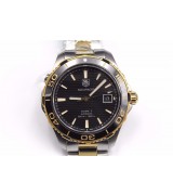 Tag Heuer Aquaracer Swiss eta2824 Automatic Watch-Gold Bezel 