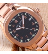 Patek Philippe Aquanaut Swiss 2824 Gold plated Automatic Watch-Black