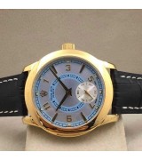 Rolex Cellini Swiss Automatic Watch Yellow Gold-Independent Seconds-Ice Blue Dial