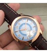 Rolex Cellini Swiss Automatic Watch Rose Gold-Independent Seconds-Ice Blue Dial
