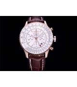 Breitling Navitimer Automatic Chronograph Rose Gold White Dial 43.5mm