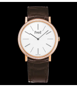 Piaget Altiplano Hand-Wound Watch Steel White Dial 38mm