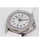 Patek Philippe Aquanaut Swiss Quartz Women Watch 5067 White Dial 