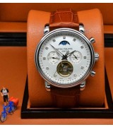 Patek Philippe Complication 396480 Day-Night Cycle Swiss Automatic Watch Gemstone Marker White