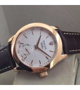 Rolex Cellini Swiss Automatic Watch Rose Gold-Small Seconds-White Dial