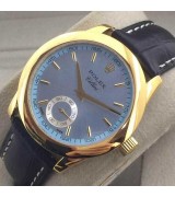 Rolex Cellini Swiss Automatic Watch Yellow Gold-Small Seconds-Ice Blue Dial