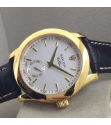 Rolex Cellini Swiss Automatic Watch Yellow Gold-Small Seconds-White Dial