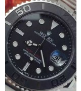 Rolex Yacht-Master II Swiss Automatic Watch-Black Dial with Dot Markers-Black Ceramic Bezel