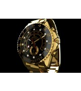 Rolex Yacht-Master II Swiss Automatic Watch Full Yellow Gold-Black Dial