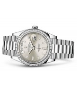 Rolex Day-Date 228396TBR Swiss 3255 Automatic Watch Silver Dial 40MM 