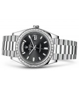 Rolex Day-Date 228396TBR Swiss 3255 Automatic Watch Black Dial 40MM