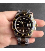 Rolex Submariner Black Dial Diamonds Hour Markers Swiss Automatic Watch