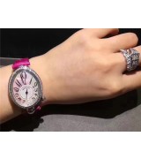 Breguet Reine De Naples Automatic Watch Rose Red Leather