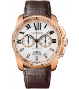 Cartier Calibre W7100044 Automatic Chronograph Rose Gold