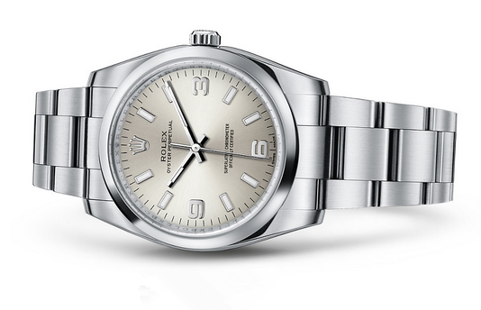 Rolex Oyster Perpetual 114200 Swiss Automatic Watch Silver Dial 34MM