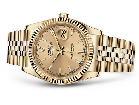 Rolex Datejust 116238-0059 Swiss Automatic Watch Full Gold Jubilee Bracelet 36MM