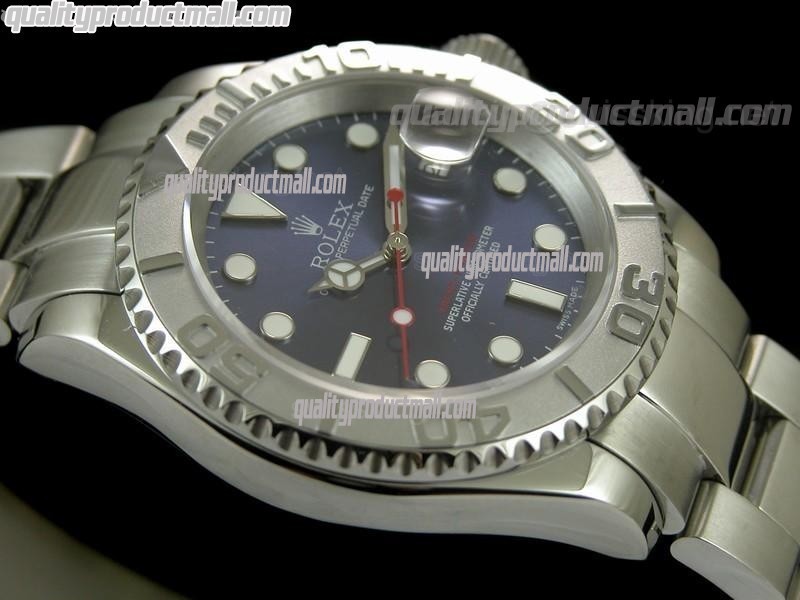 Rolex Yachtmaster II Swiss ETA-Blue Dial White Dot markers-Stainless Steel Oyster Strap