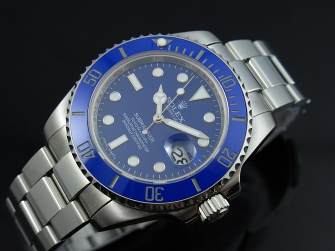 Rolex Submariner Automatic 116610LB-Luminous Blue Dial-Stainless Steal Strap
