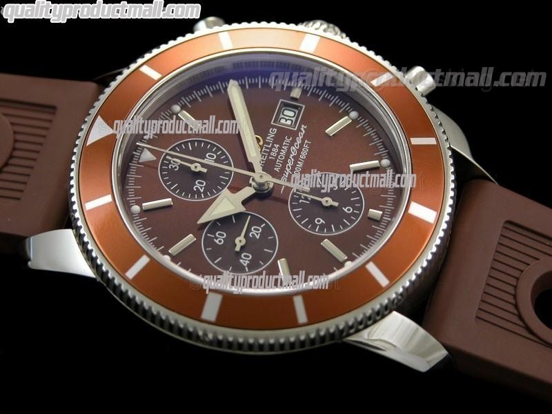 Breitling Bentley 30S Chronograph-Brown Dial Brown Subdials-Brown Leather Strap
