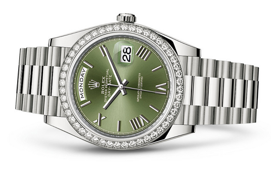 Rolex Day-Date 228349 Swiss Automatic Watch Diamonds Bezel 40MM