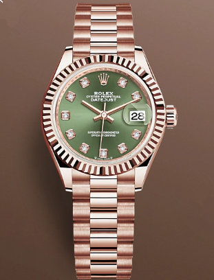 Rolex Lady-Datejust 279175-0009 Automatic Watch Green Dial 28mm