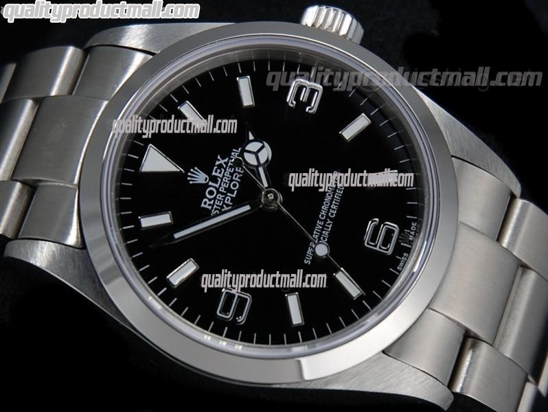 Rolex Explorer II 40MM Swiss GMT Hour Automatic Watch-Black Dial White Dot markers-Stainless Steel Oyster Bracelet