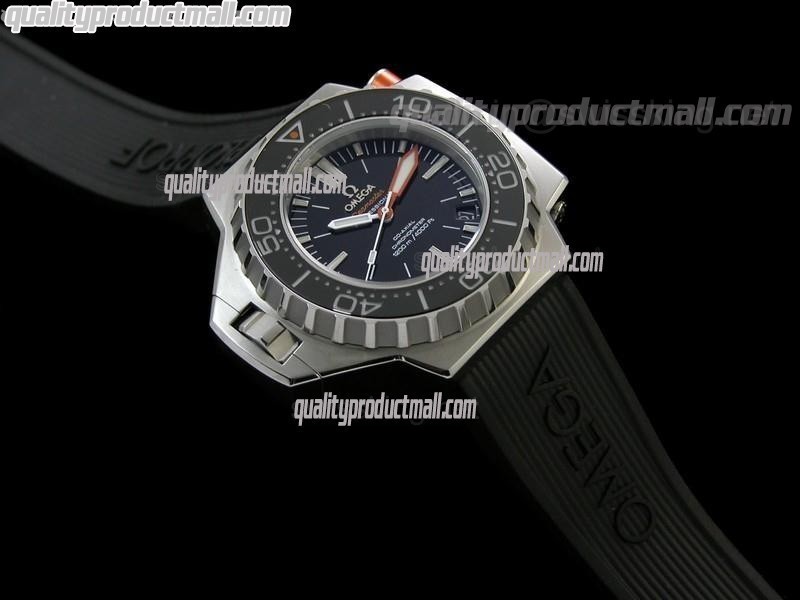 Omega Ploprof 1200M V2 Ultimate Swiss - Black Dial - Black Rubber Strap