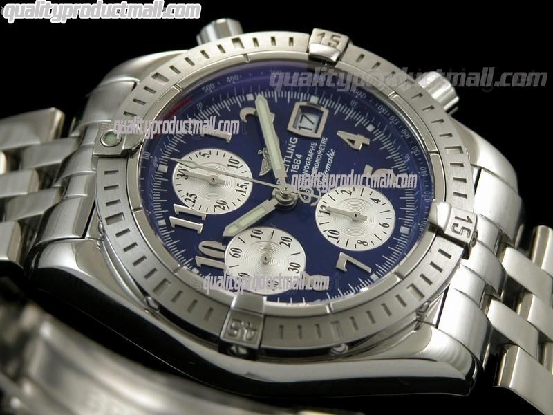 Breitling Choromat Evoluliton V3 Chronograh - Blue Dial - Numerals