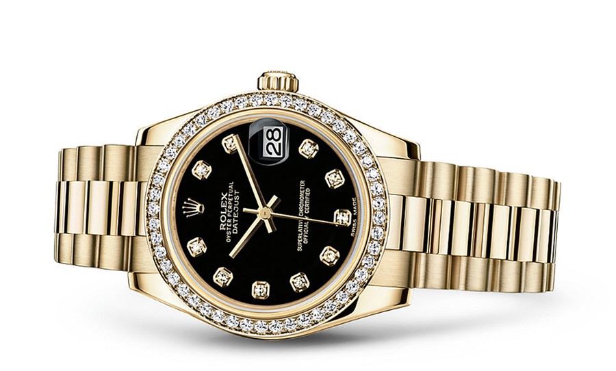 Rolex Datejust Ladies 178288-0011 Swiss Automatic Black Dial 31MM