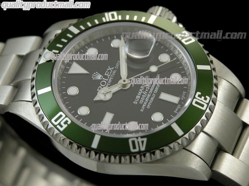 Rolex Submariner Classic 2008 Swiss Automatic Watch-Black Dial-Stainless Steel Oyster Bracelet 40mm