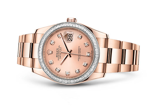 Rolex Datejust Swiss Automatic Watch 36mm Rose Gold Pink Dial