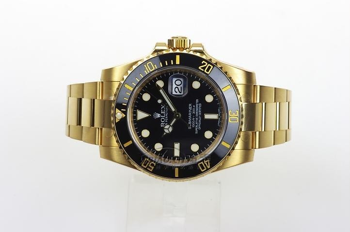 Rolex Submariner Swiss Automatic Watch Full Gold Black Dial 116618