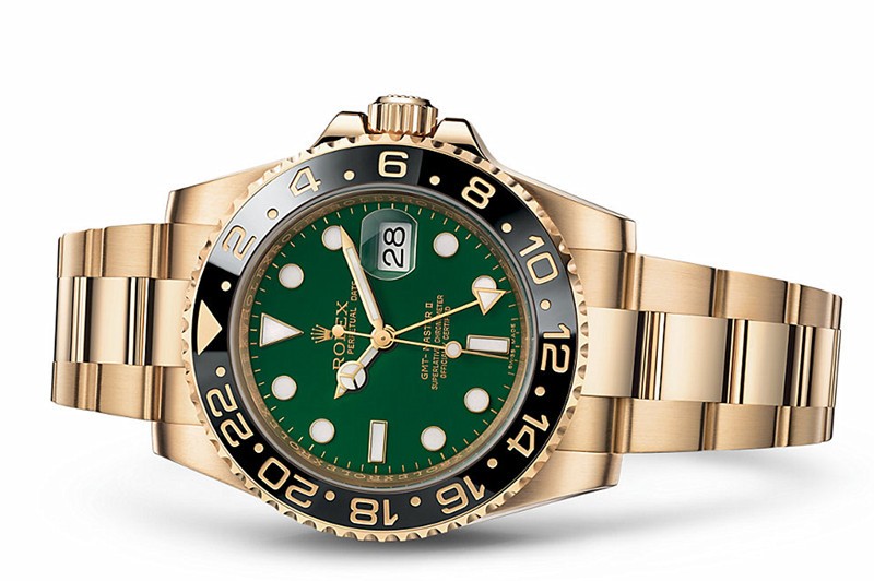 Rolex GMT-Master II 116718LN Swiss 3186 Automatic Green Dial Full Gold (Clone)