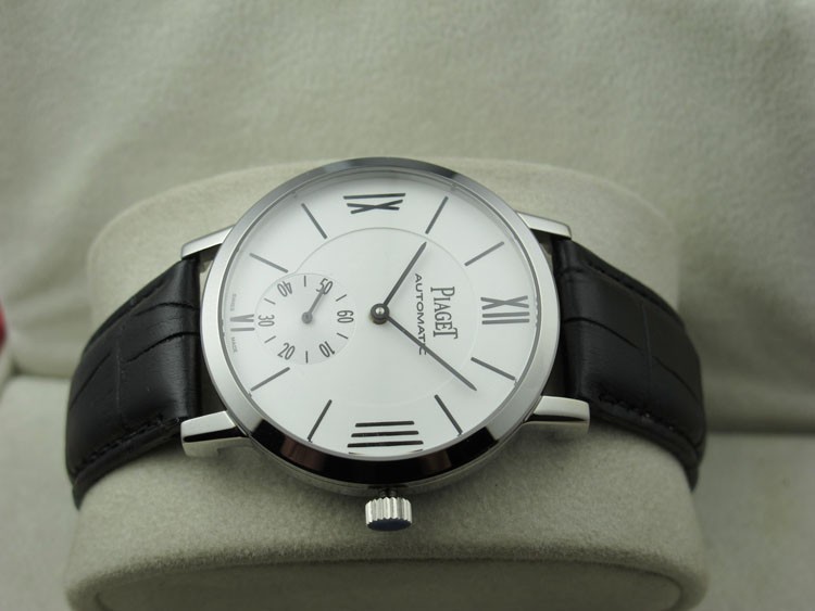 Piaget Altiplano Small Seconds Swiss 2824 Movement-Black Strap White Dial