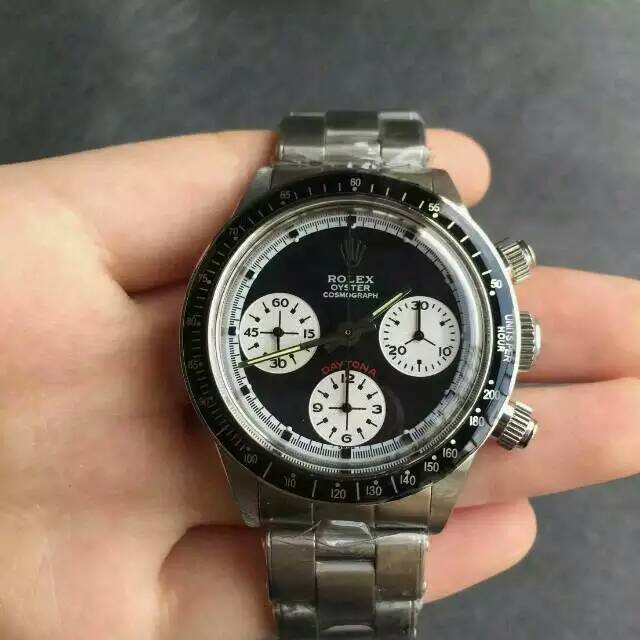 Rolex Daytona Cosmograph Swiss Chronograph Black Dial White Chrono Subdials