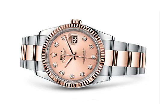 Rolex Datejust Swiss Automatic Watch 36mm Pink Dial Oyster Bracelet 