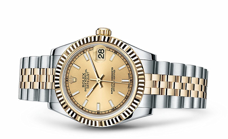 Rolex Datejust Ladies 178273-0001 Swiss Automatic Gold Dial 31MM