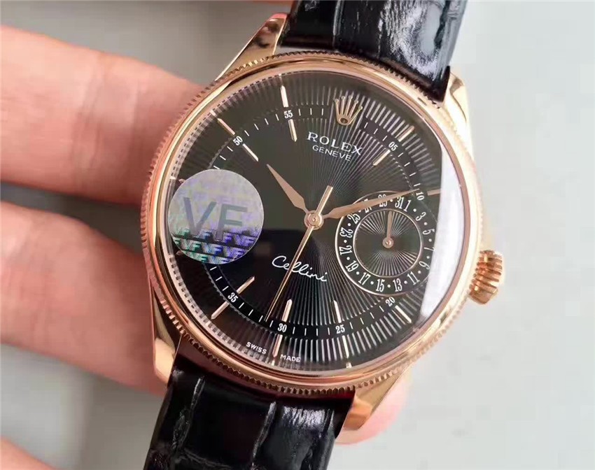 Rolex Cellini Date Swiss 3165 Automatic Watch Black Dial 39MM RLX00-383 ...